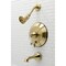Kingston Brass KB36370PL Tub and Shower Faucet, Brushed Brass KB36370PL - alternate 3